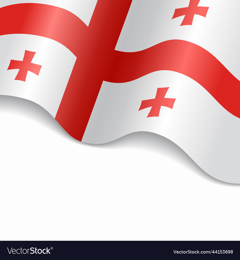 Georgian flag wavy abstract background Royalty Free Vector