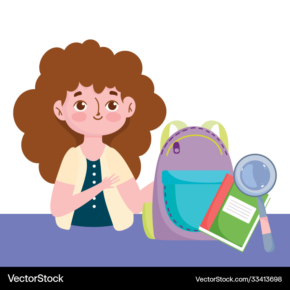 Happy teachers day teacher backpack book Vector Image