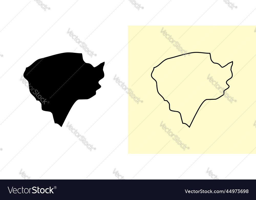 Pampanga map philippines asia filled and outline