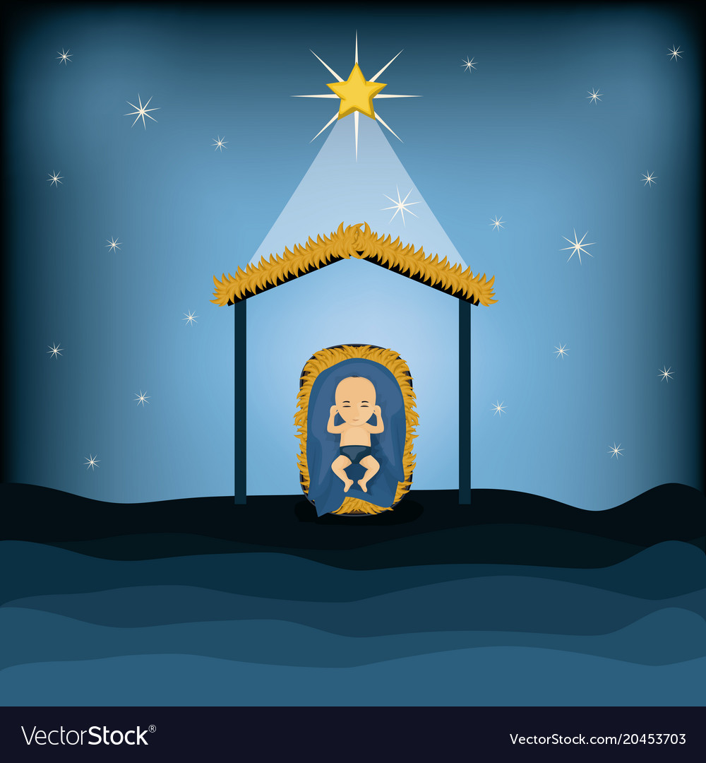 Baby jesus cartoon design Royalty Free Vector Image