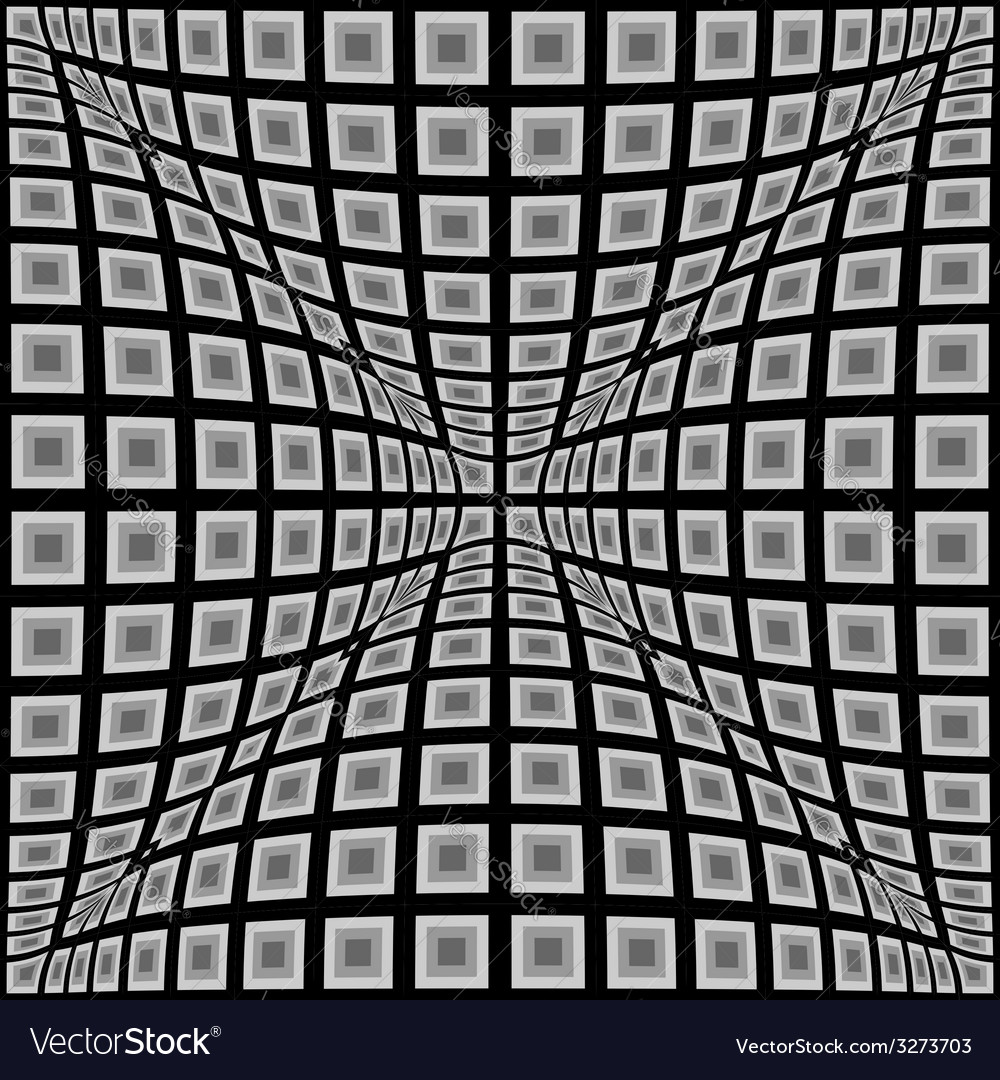 Design monochrome warped checked pattern