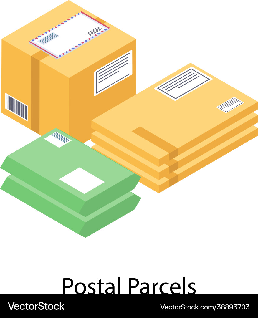 Logistics packages Royalty Free Vector Image - VectorStock