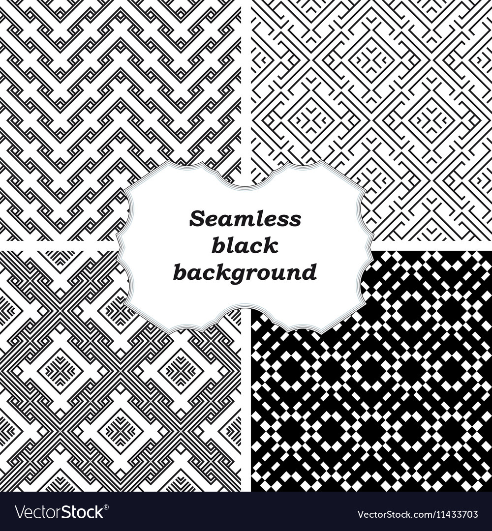 Mono line backgrounds with simple patterns Vector Image