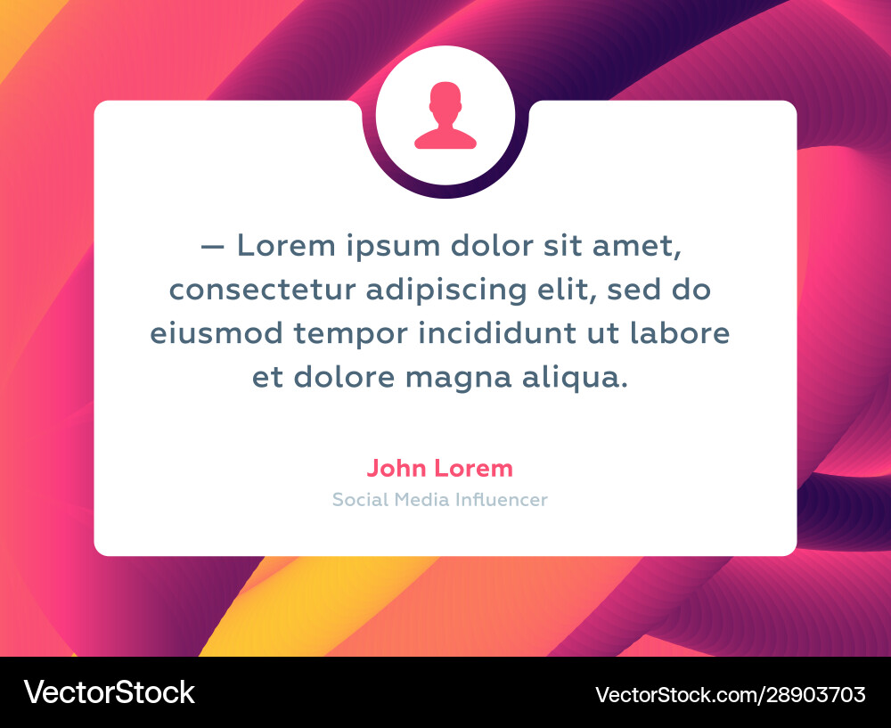 Quote template on an abstract background Vector Image