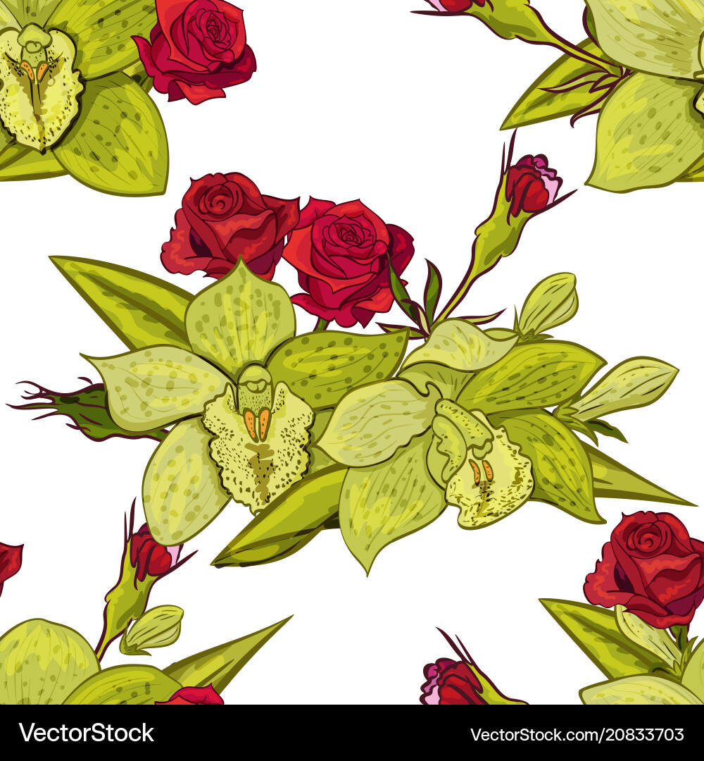 Seamless flower pattern Royalty Free Vector Image