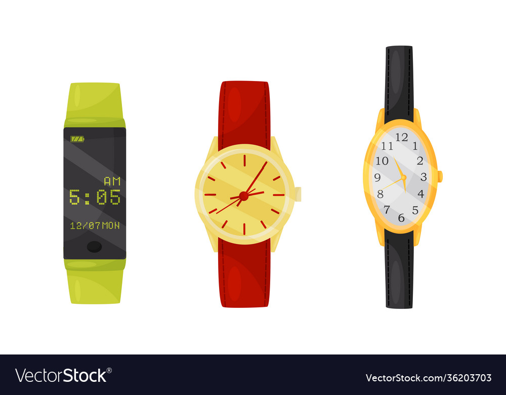 Wristwatch as portable timepiece with watch strap