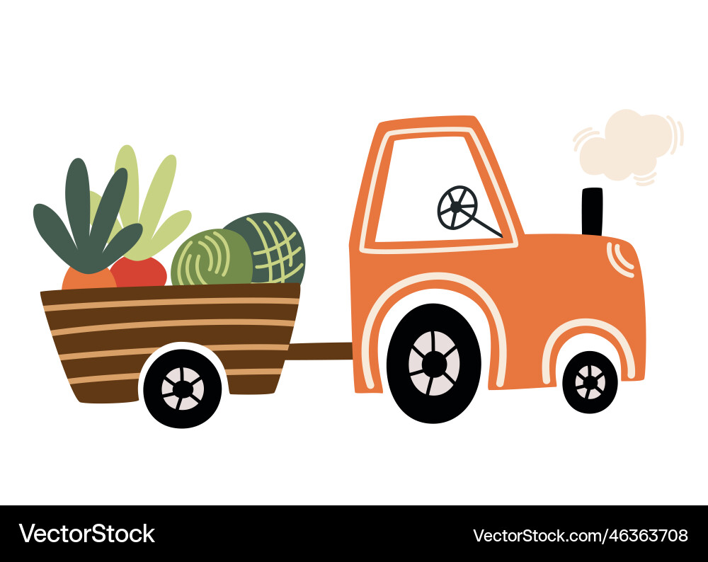 0175 tractor Royalty Free Vector Image - VectorStock
