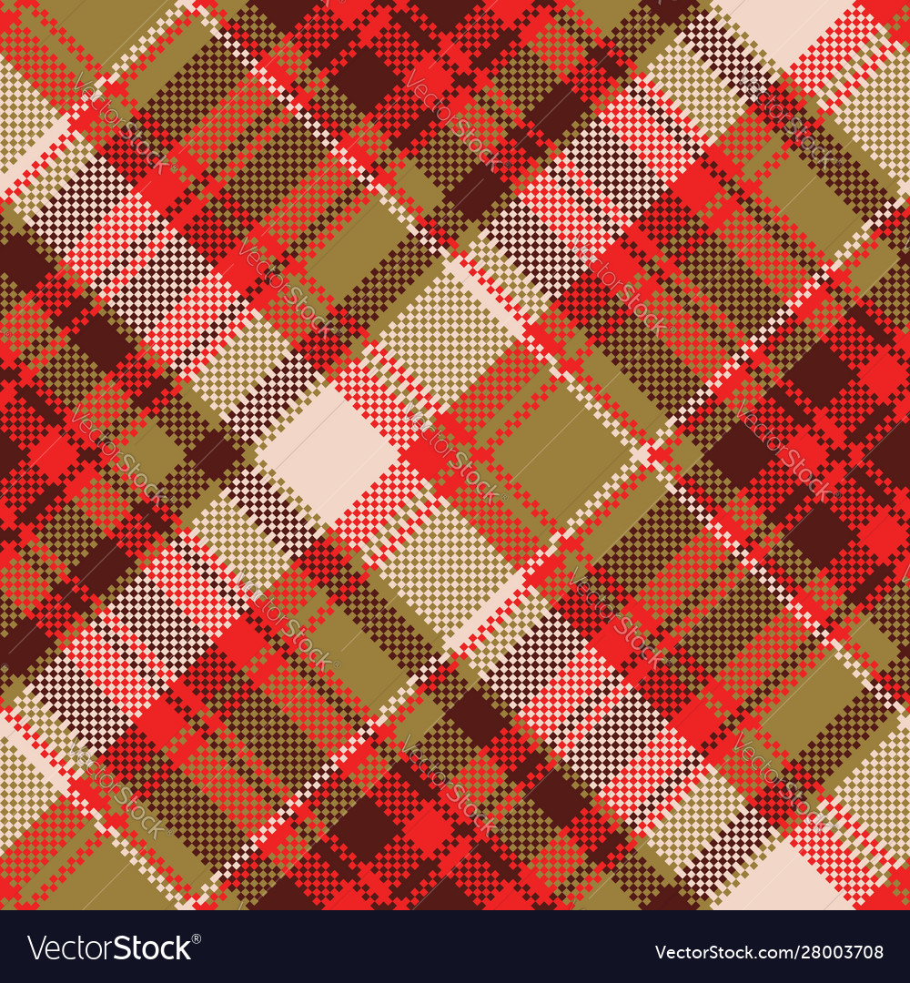 Abstract tartan seamless pixel pattern