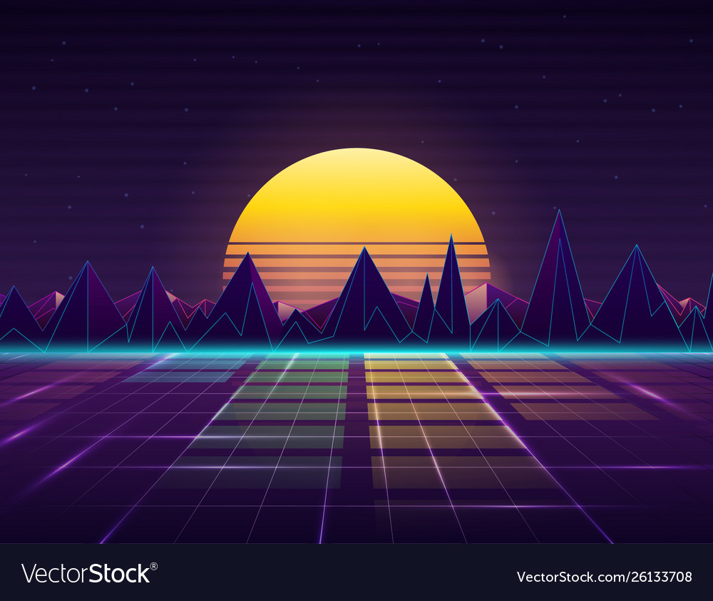 Background in style 80s Royalty Free Vector Image