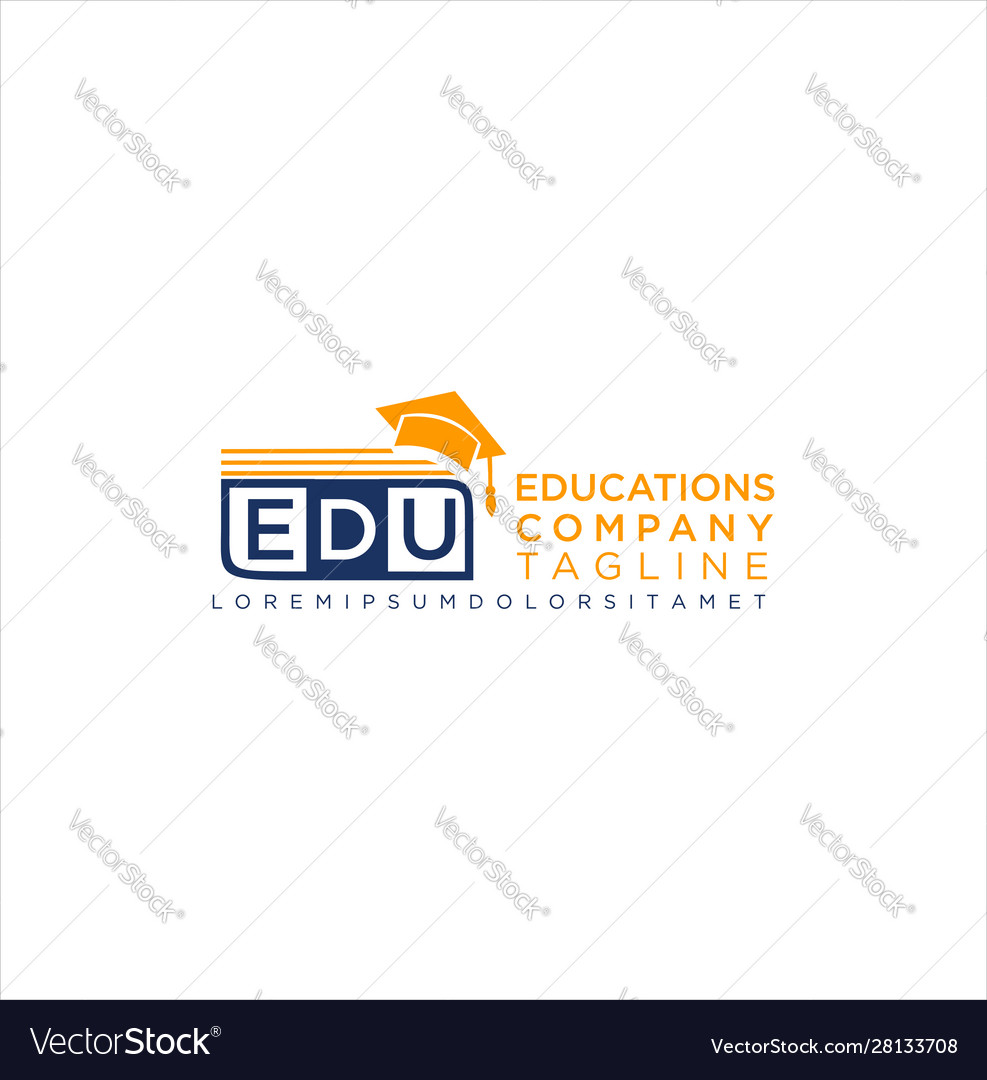 Education logo icon stock on a white backgr Vector Image