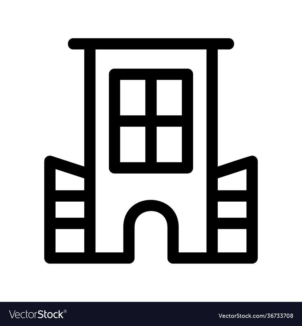 Hotel icon or logo isolated sign symbol