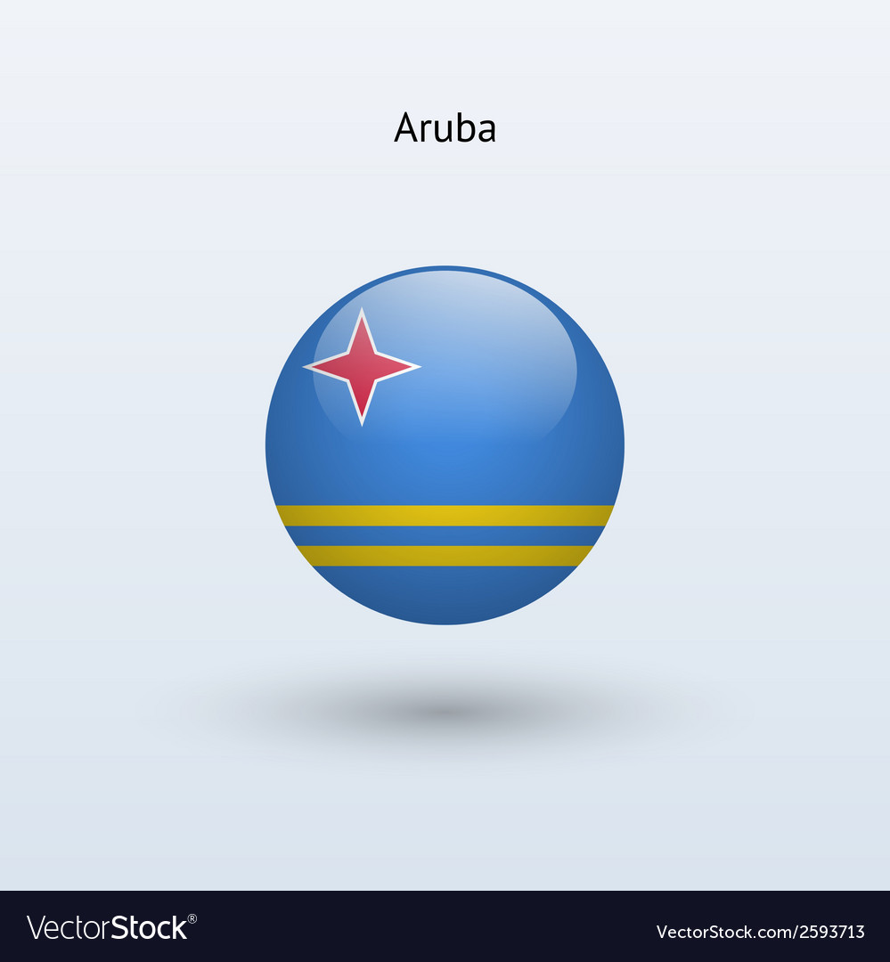 Aruba round flag