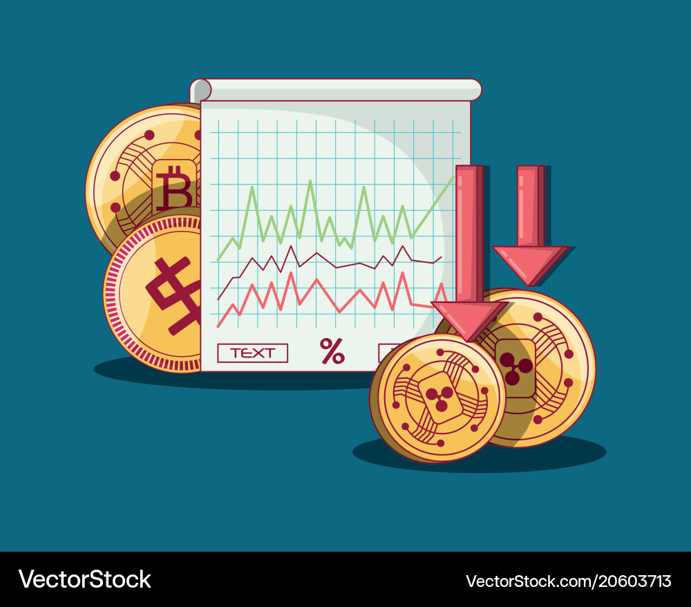 Cryptocurrency concept design Royalty Free Vector Image