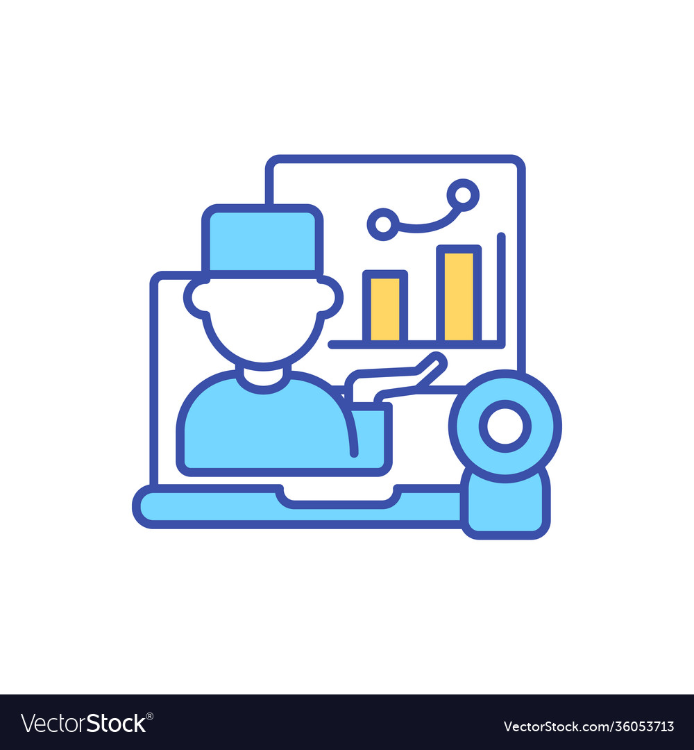 Electronic health record rgb color icon Royalty Free Vector