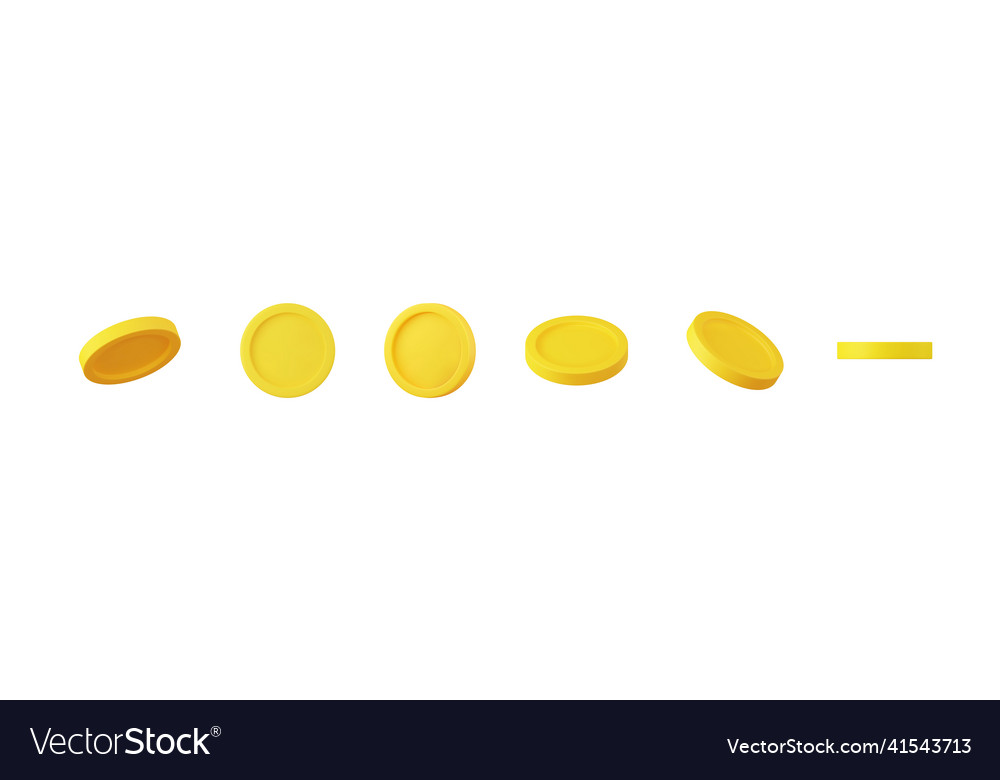 Golden coin in different shape