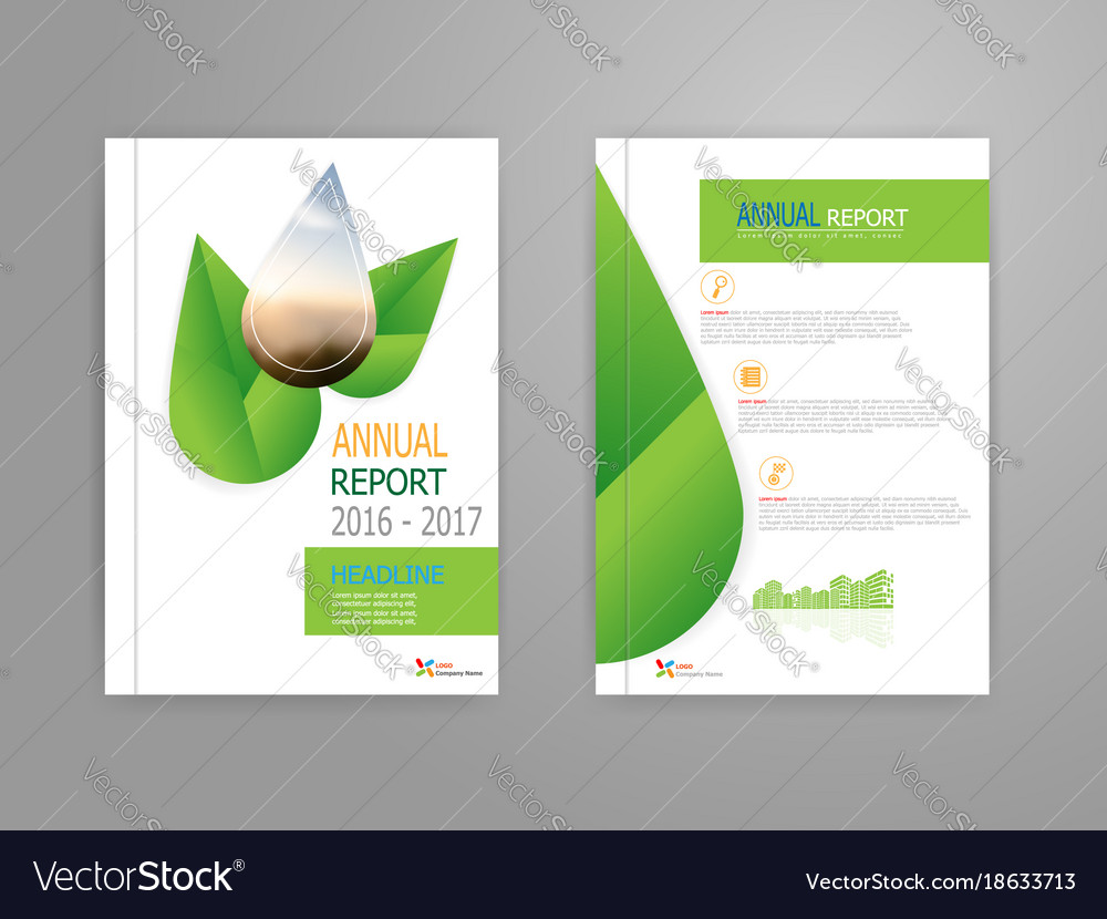 Green leaf cover annual report brochure