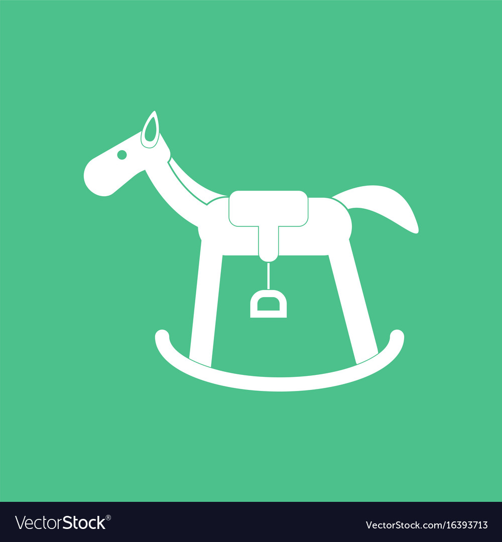 Icon on background kids rocking horse