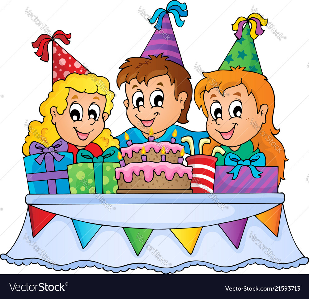 Kids party theme image 1 Royalty Free Vector Image