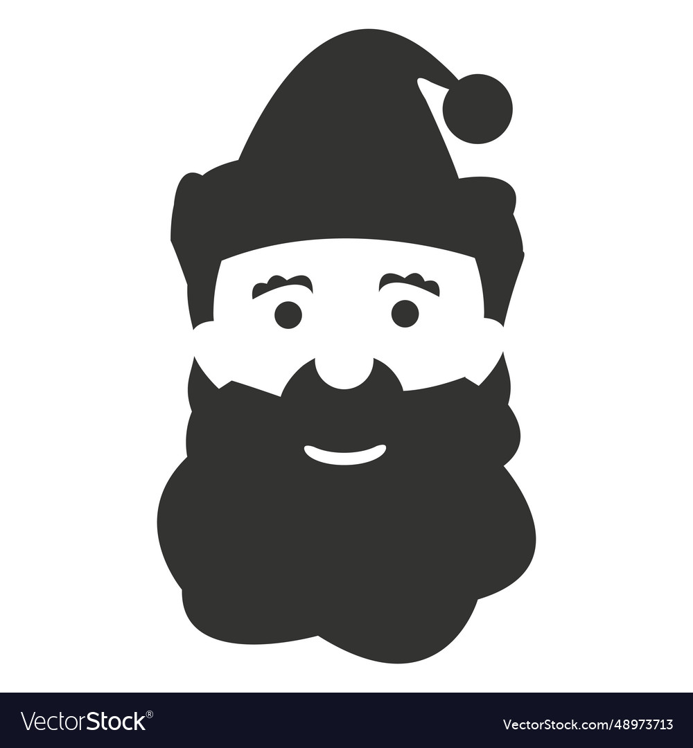 Santa claus face icon Royalty Free Vector Image