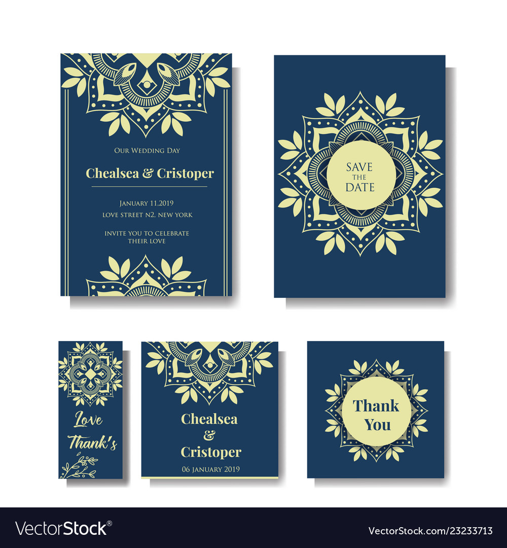 Set weeding invitation flyer card and social media Set weeding invitation flyer card and social media