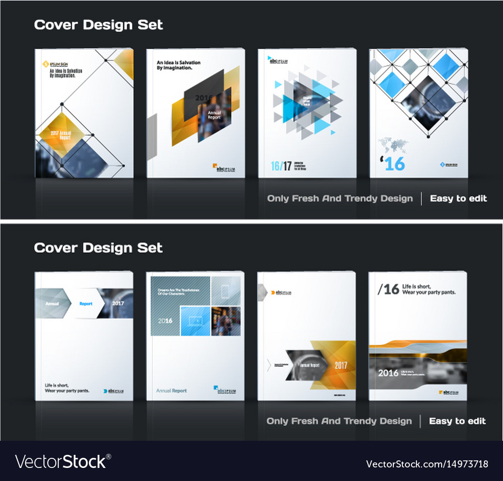 Abstract business template set brochure