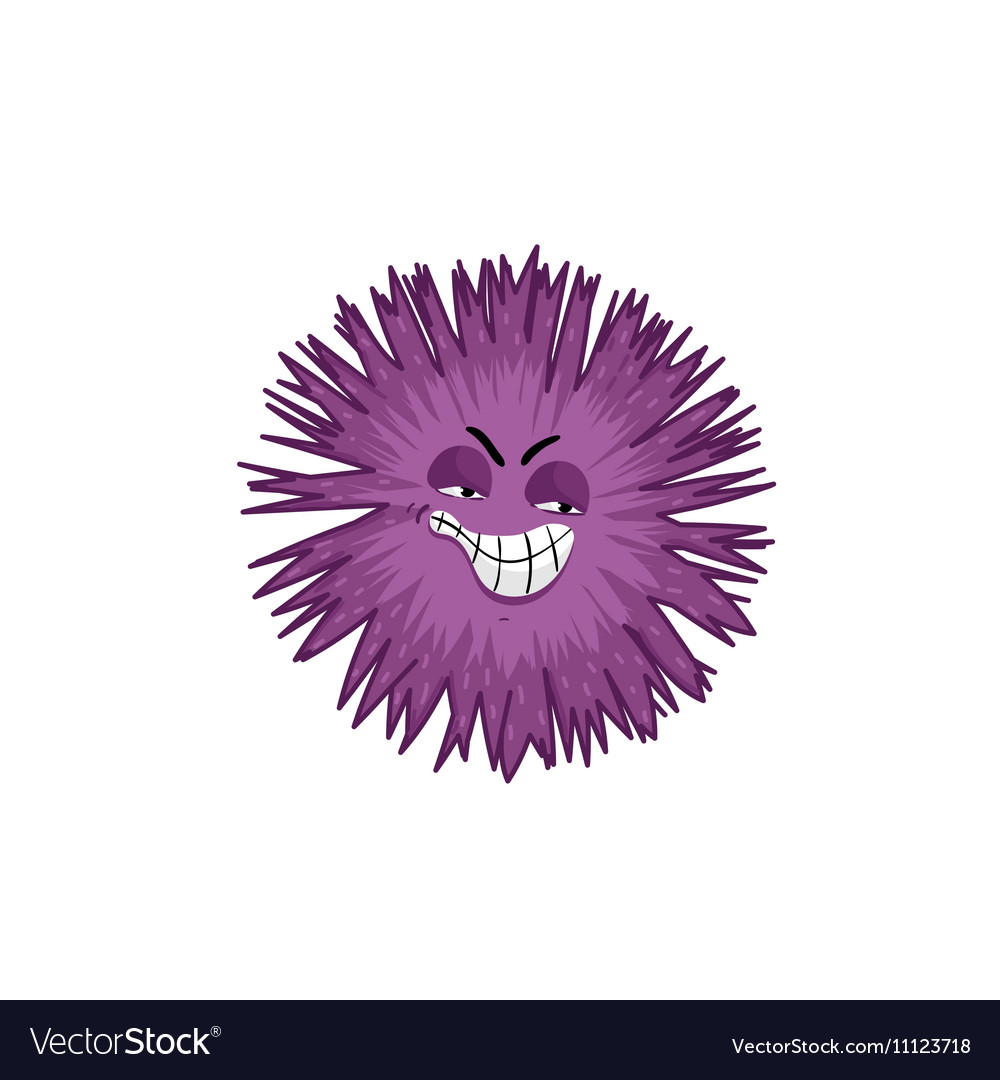 Cartoon virus character isolated