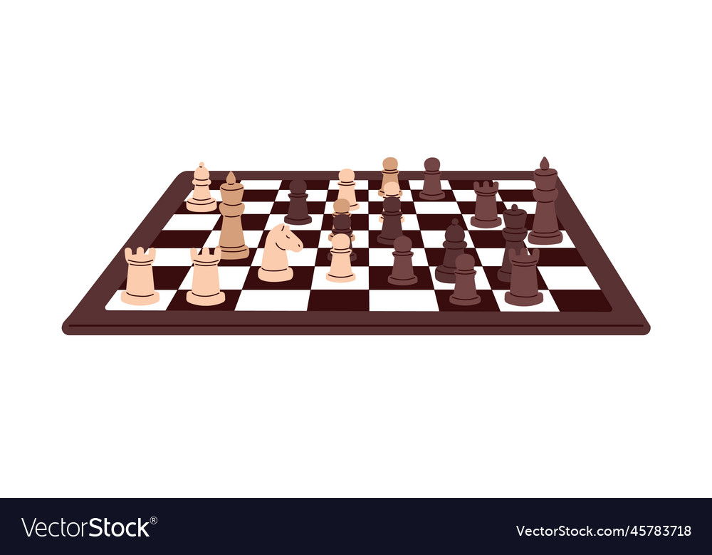 Premium Vector  Set of chess pieces flet style vector