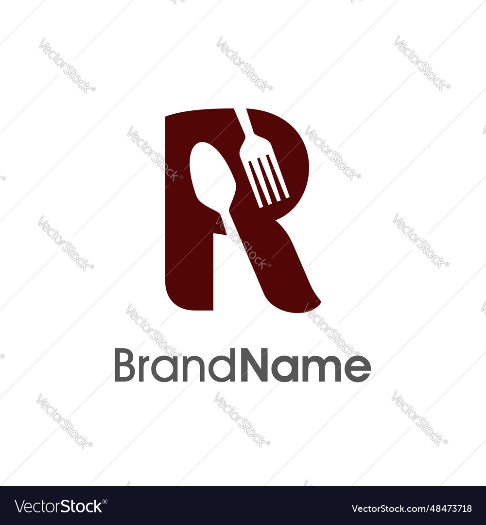 Initial r spoon and fork logo