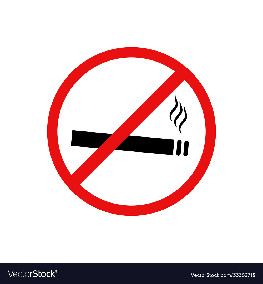 No smoking sign isolated on white background Vector Image