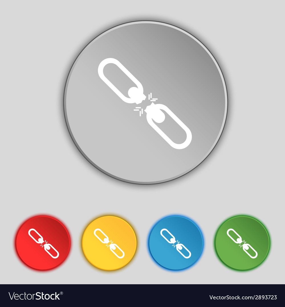 Broken connection flat single iconset color