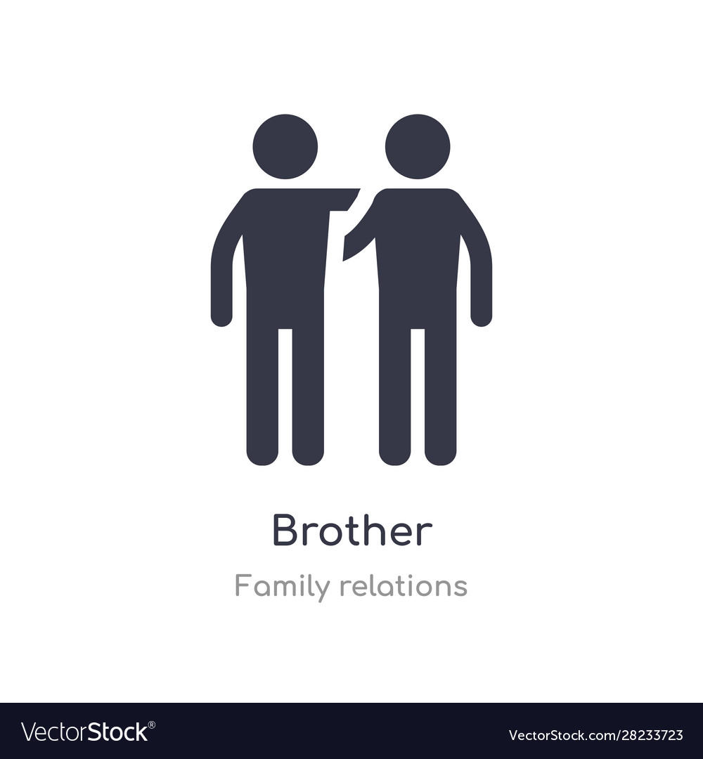 Brother icon isolated icon from family Royalty Free Vector