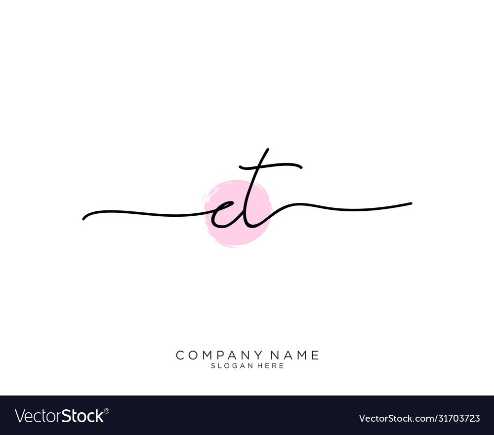 Ct initial handwriting logo design