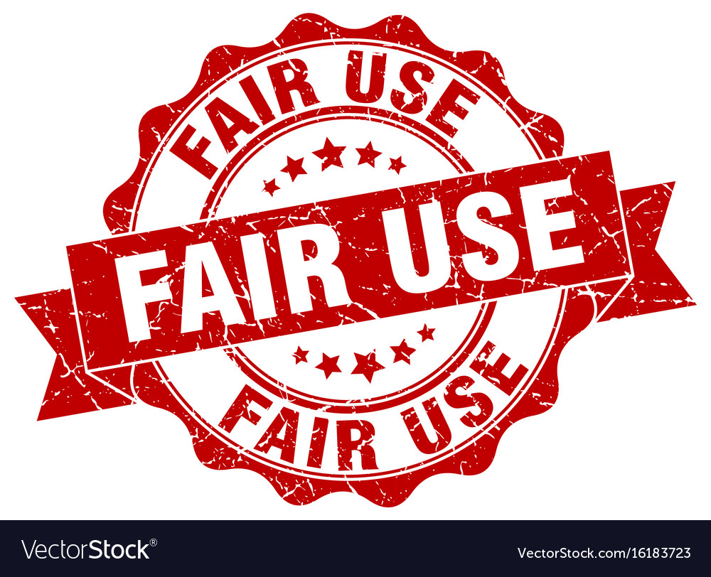 Fair use stamp sign seal Royalty Free Vector Image