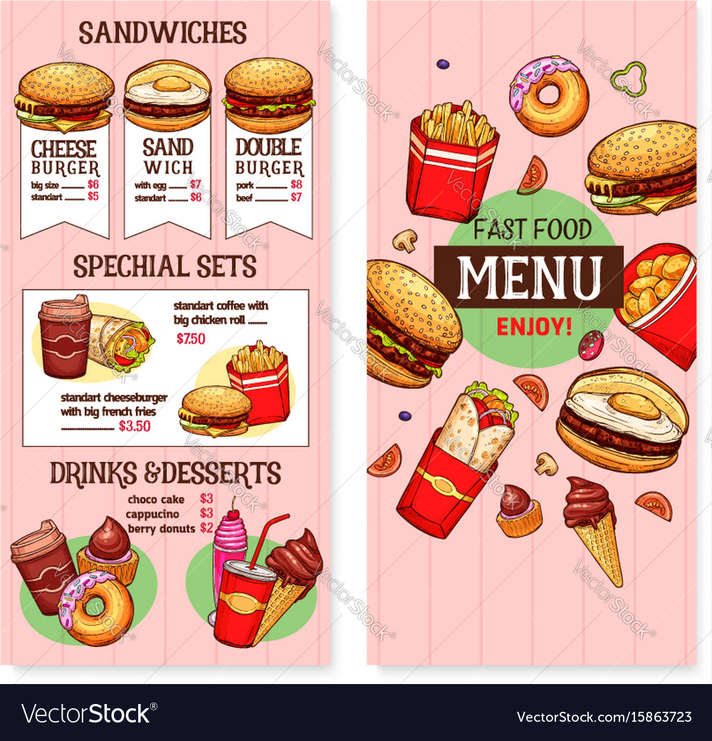 fast-food-restaurant-menu-template-royalty-free-vector-image