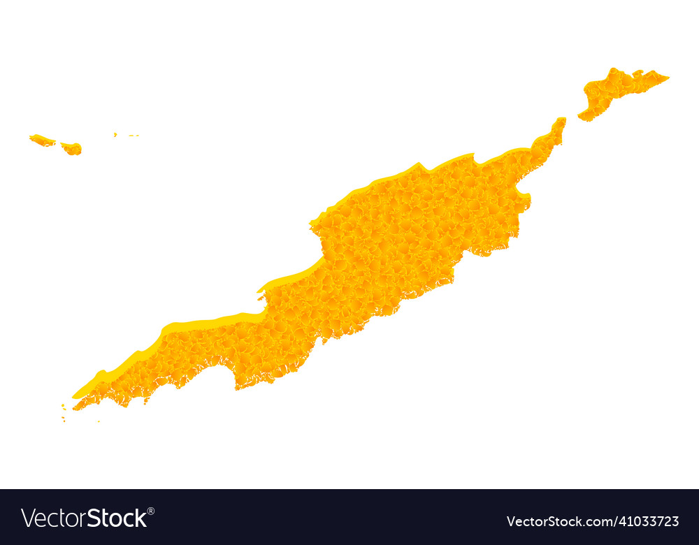 Golden Map Of Anguilla Islands Royalty Free Vector Image