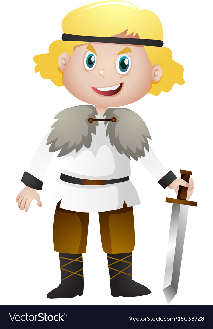 Knight in medieval period Royalty Free Vector Image