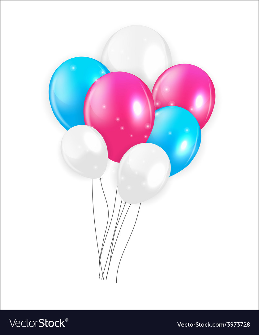 Set of colored balloons