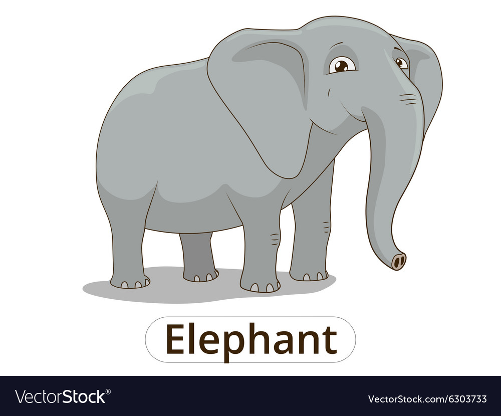 Elephant african savannah Cartoon