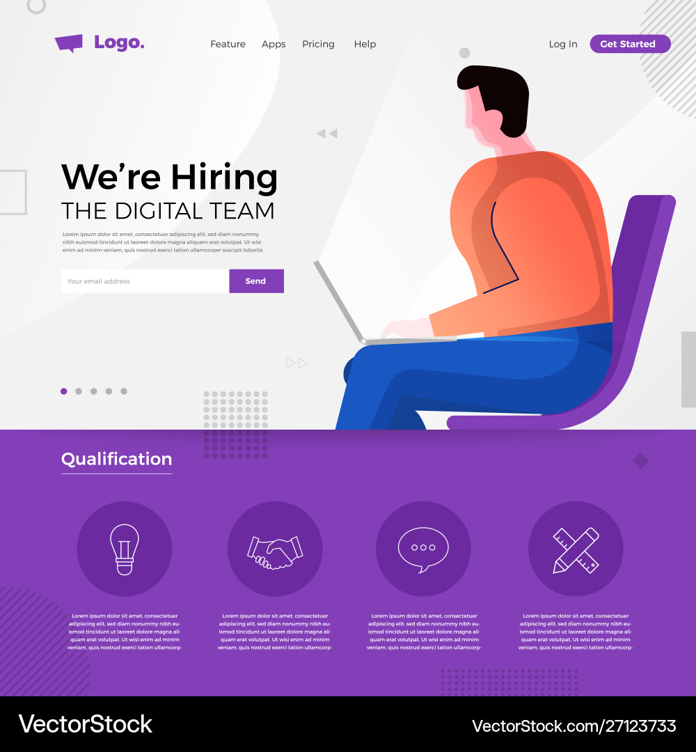 Hiring concept Royalty Free Vector Image - VectorStock