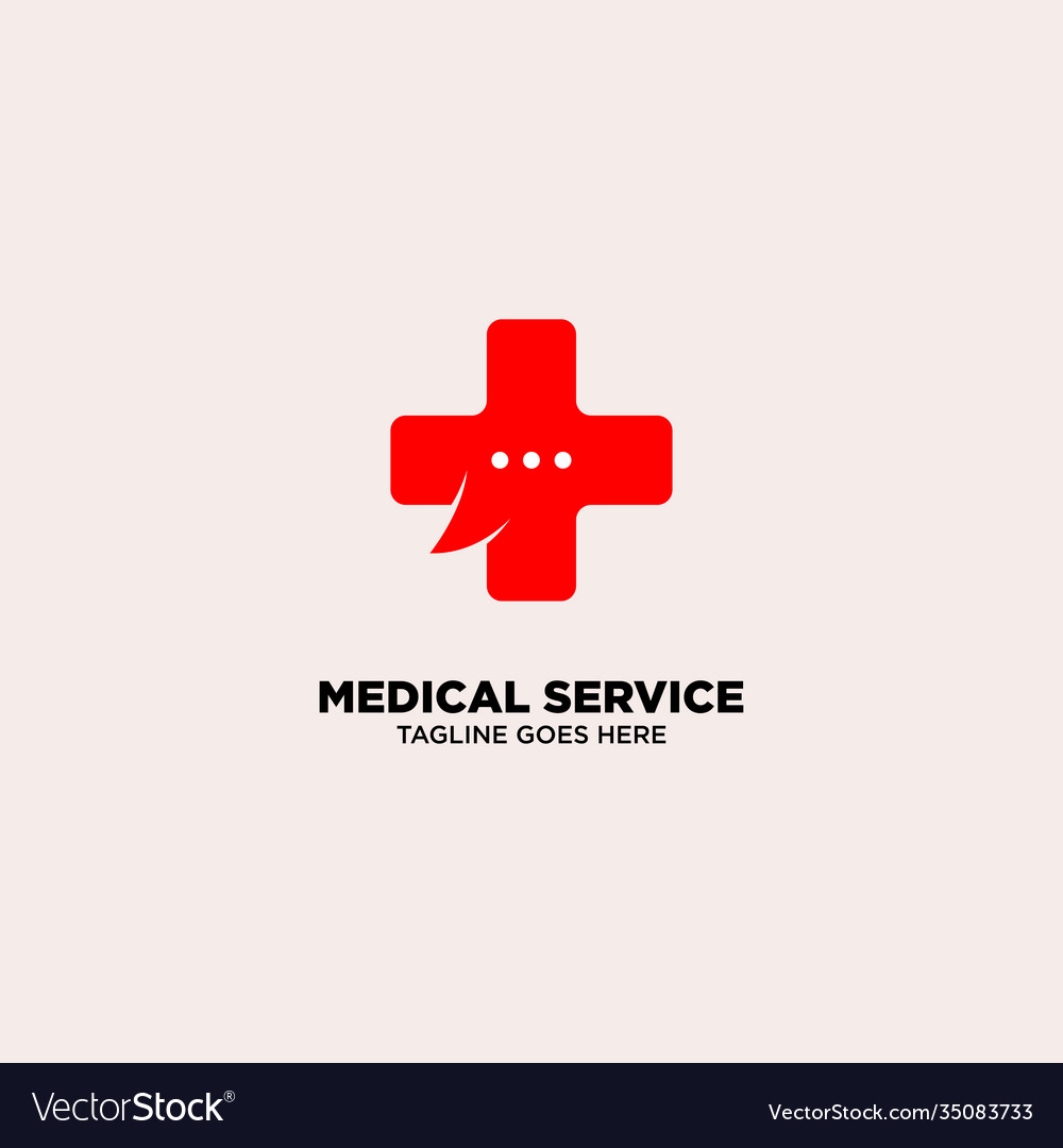 Medical Service Logo Template Royalty Free Vector Image