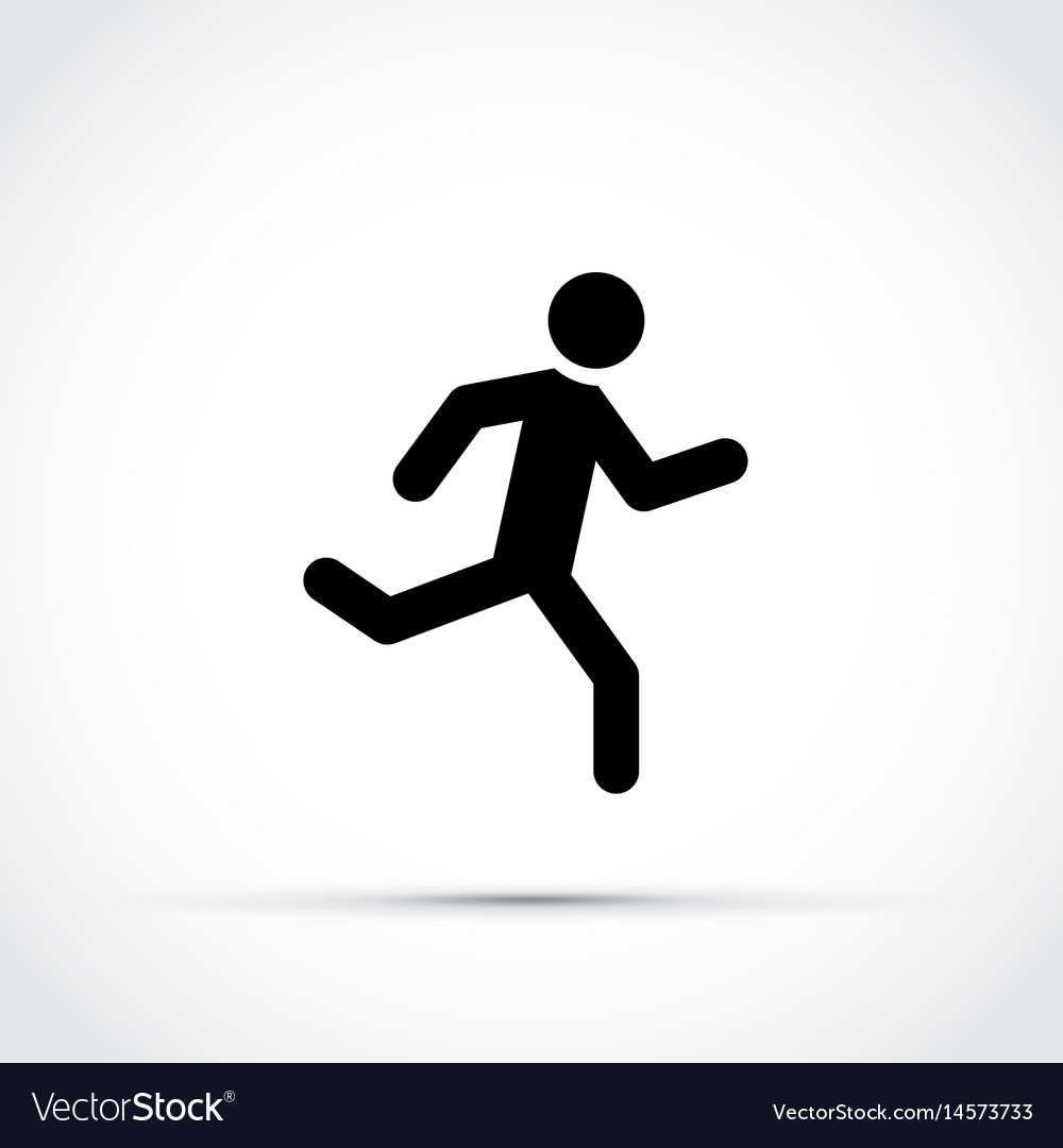 Stick man running Royalty Free Vector Image - VectorStock