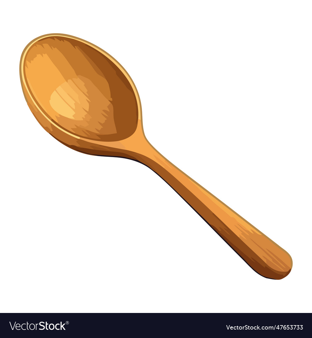 Wooden spoon kitchen essentials Royalty Free Vector Image