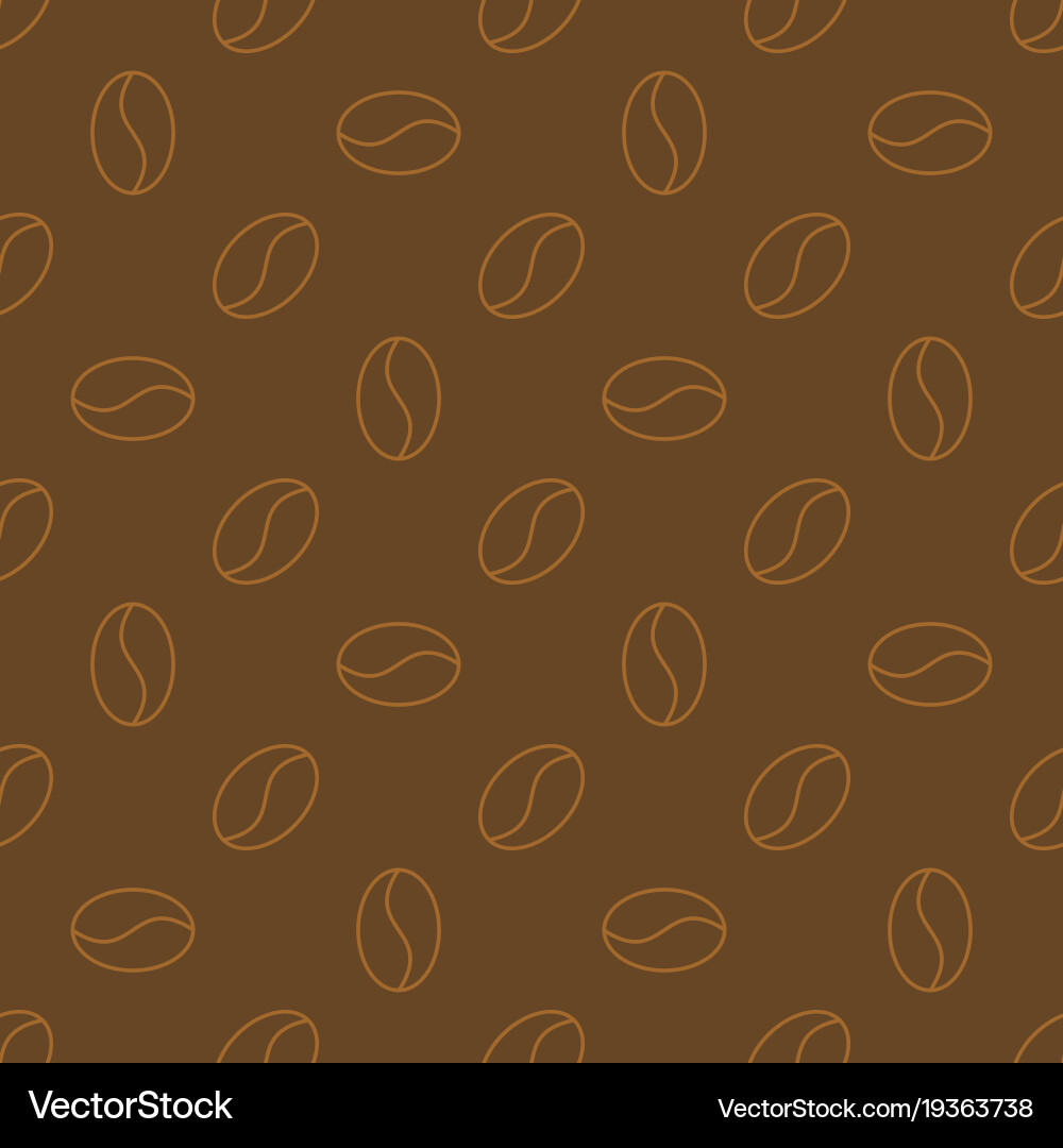 Coffee beans brown concept seamless pattern Vector Image
