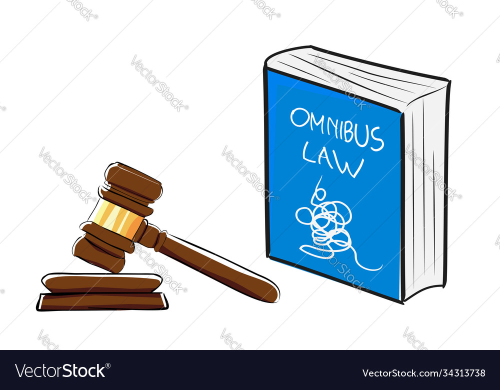 For complitcated omnibus law blue hand draw