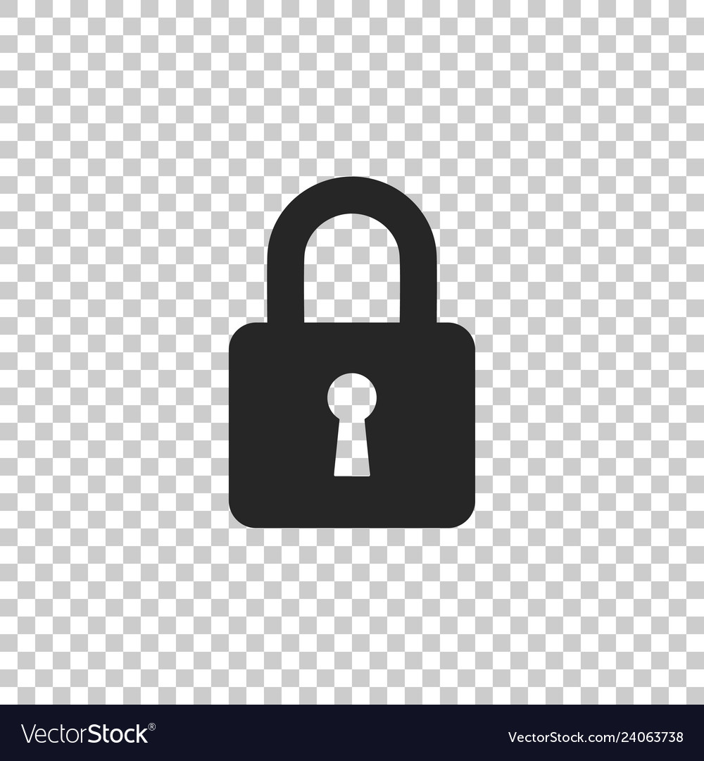 Download Lock icon isolated on transparent background Vector Image