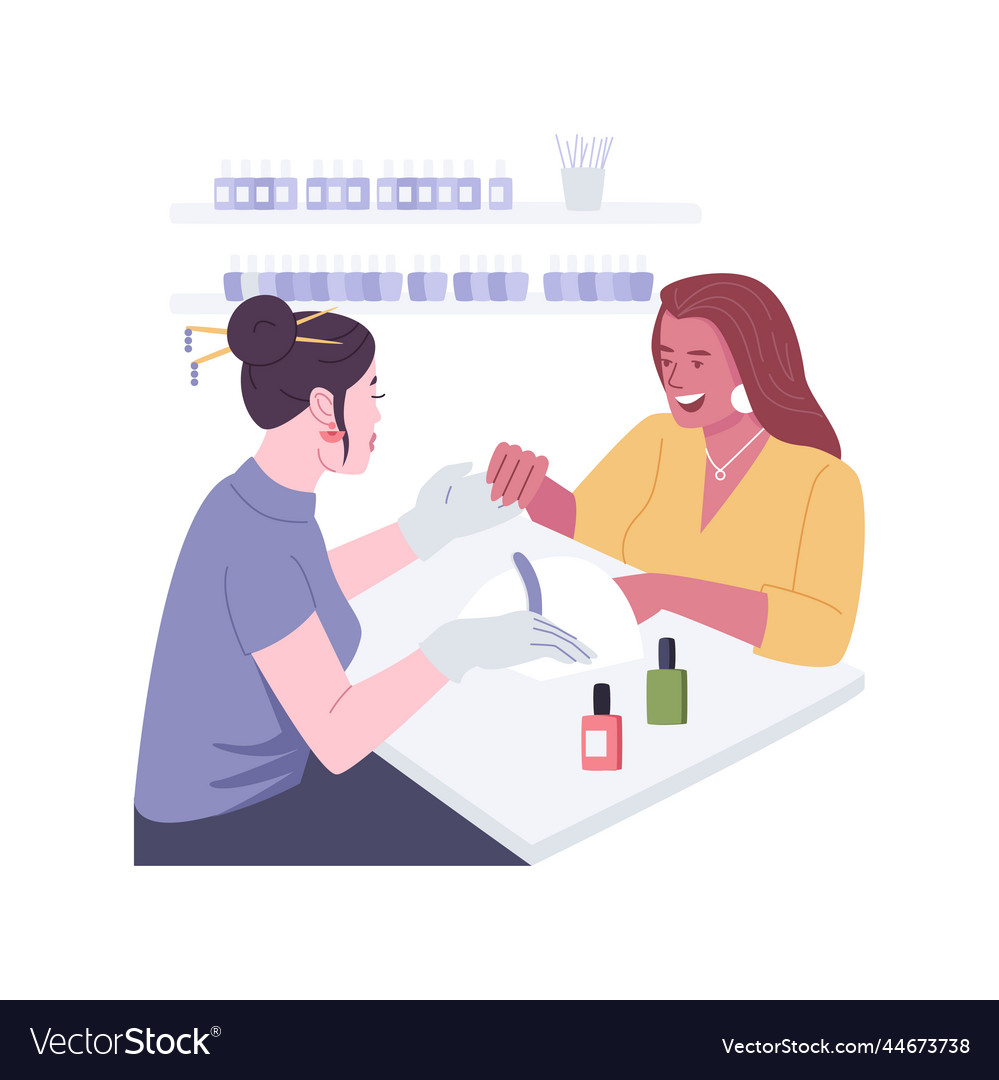 Nail bar isolated cartoon