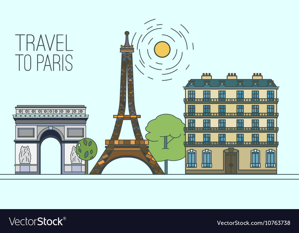 Paris travel 11 Royalty Free Vector Image - VectorStock