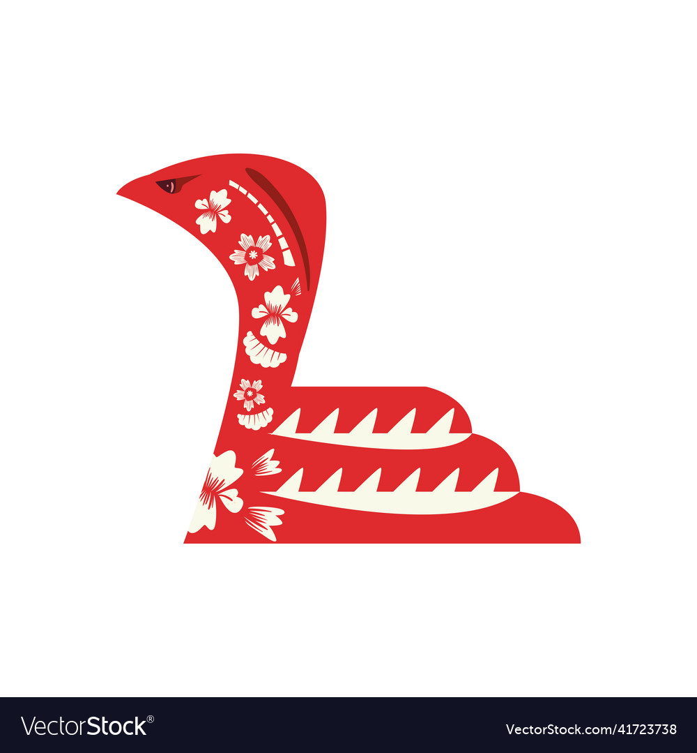 Red Chinese Zodiac Snake Royalty Free Vector Image Red Chinese Zodiac Snake Royalty Free Vector Image