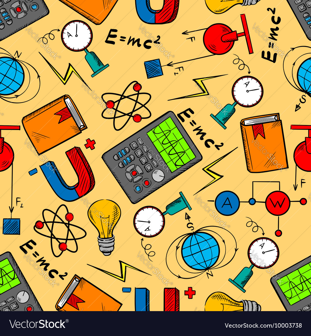 Science laboratory seamless pattern background Vector Image