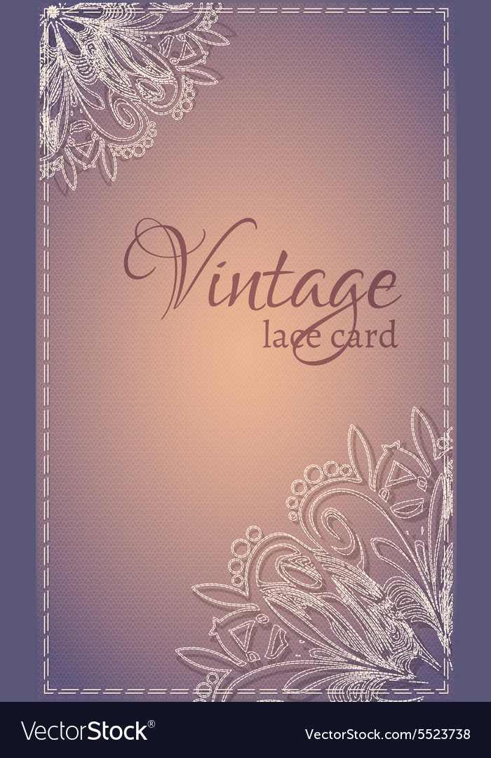 Vintage lace card